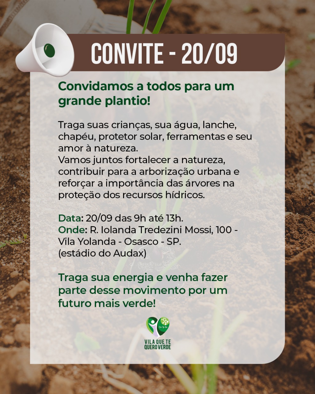 Convite Mutirão de Plantio