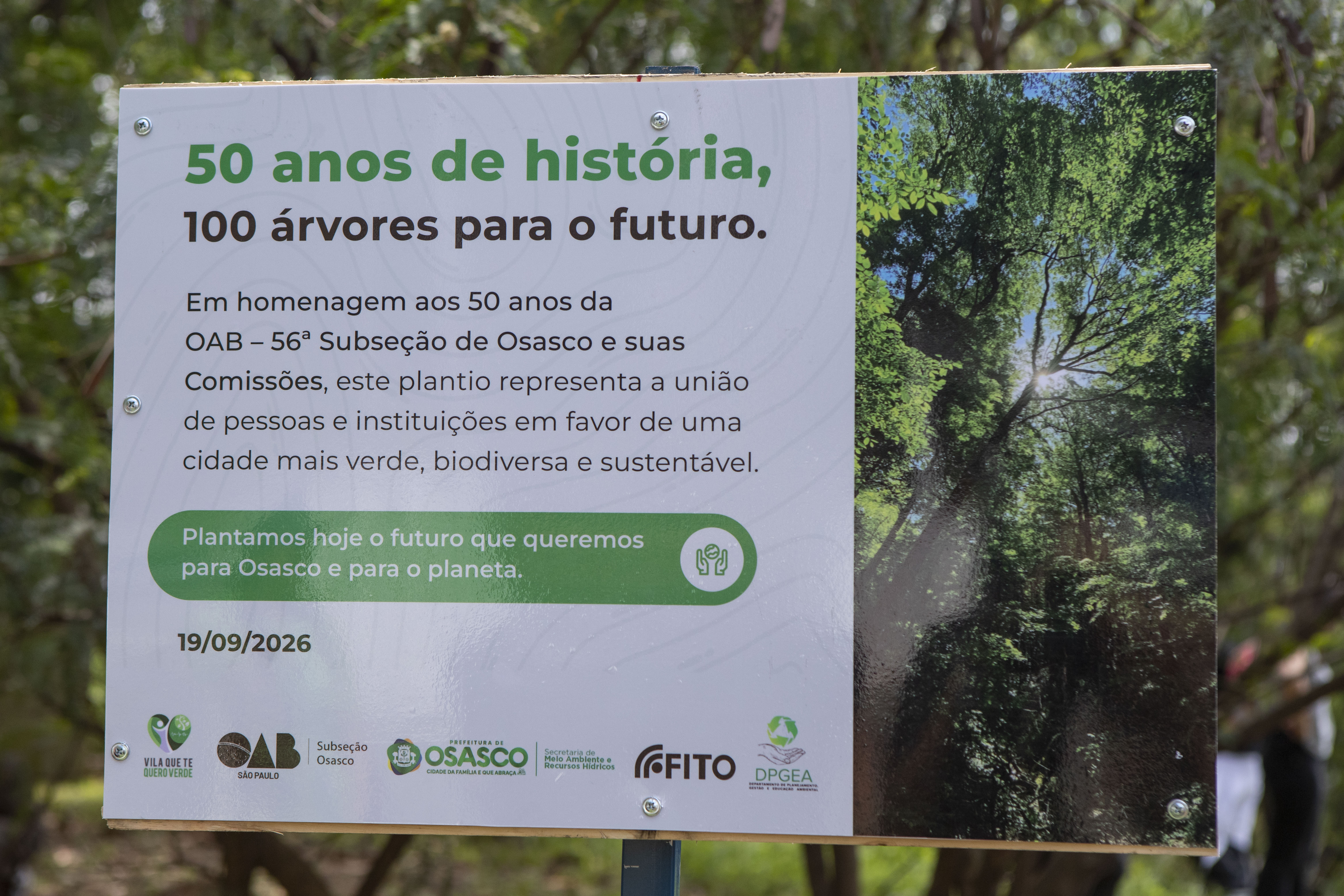 Plantio de 100 árvores em comemoração aos 50 anos da OAB Osasco
